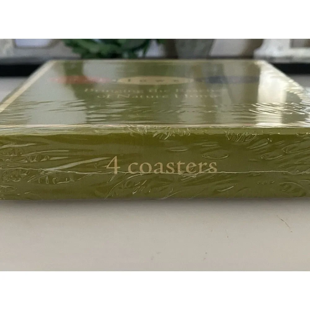 Rock Flower Paper 4 Coasters Abstract Cool Contemporary Christmas Tree 4